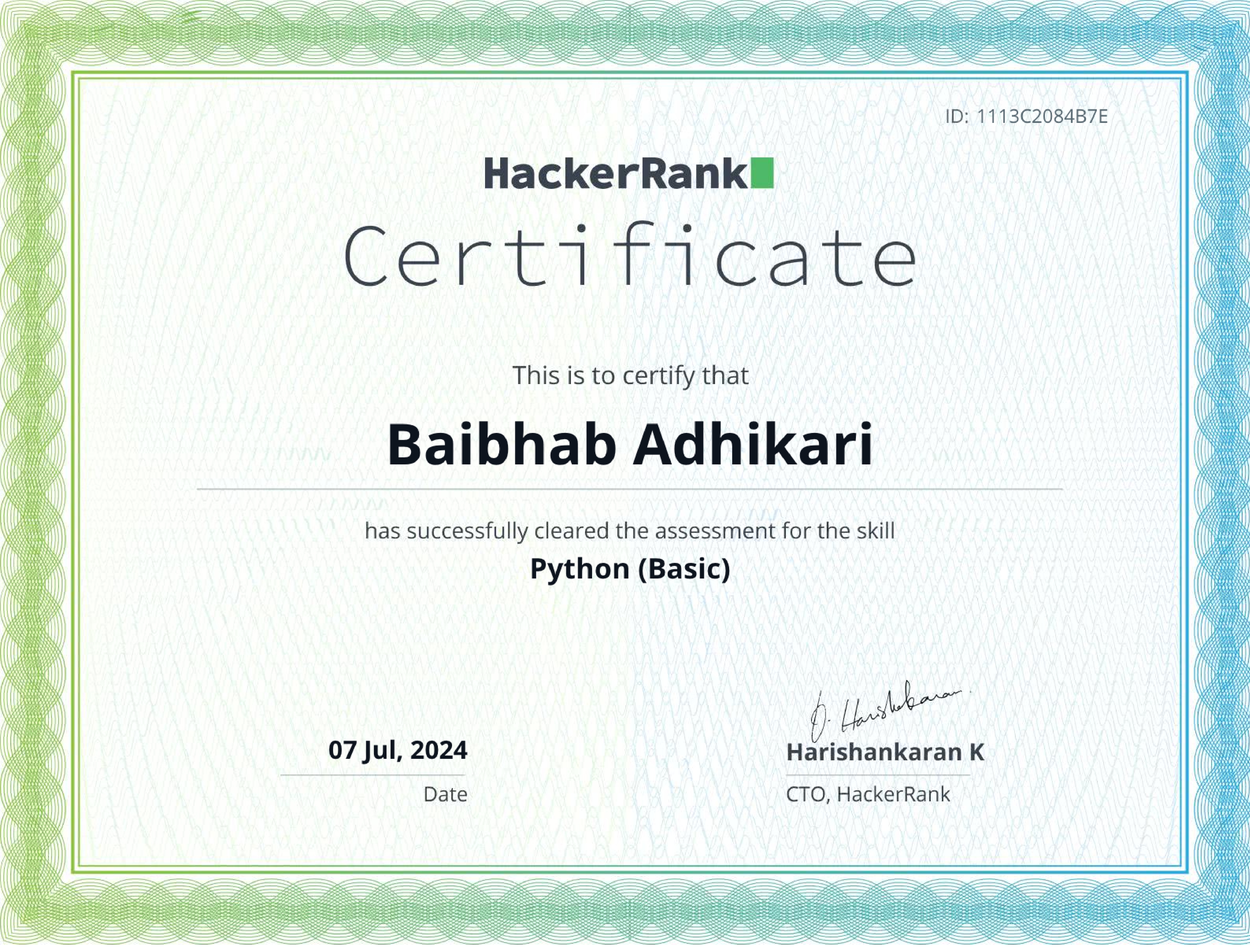 Python Certificate